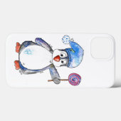 かわいいお洒落ペンギンと棒つきキャンデー Case-Mate iPhoneケース (裏面 (横))