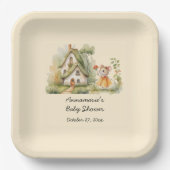 かわいいお洒落マウスの赤ちゃんシャワー | ペーパープレート (正面)