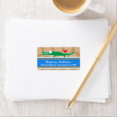 かわいいお洒落マンガアリゲーター住所 シール (インサイチュ)