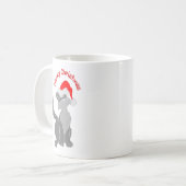 かわいいお洒落メオウィクリスマス猫 コーヒーマグカップ (正面左)