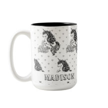 かわいいお洒落ユニコーンのキッズカラーパーソナライズされたリング