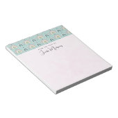 かわいいお洒落レインボーパターン ノートパッド (アングル)