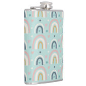 かわいいお洒落レインボーパターン フラスク (右)