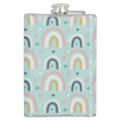 かわいいお洒落レインボーパターン フラスク (裏面)