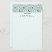 かわいいお洒落レインボーパターン 便箋 (正面/裏面)