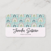 かわいいお洒落レインボーパターン 名刺 (正面)