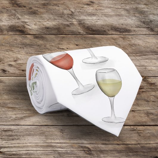 かわいいお洒落ワインウォーター色のカクテルドリンクおもしろい ネクタイ