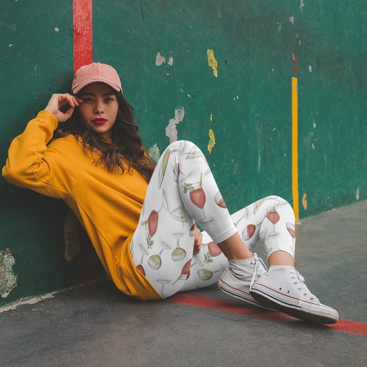 かわいいお洒落ワインウォーター色のカクテルドリンクおもしろい レギンス