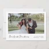 かわいいお洒落初めてのクリスマス写真 招待状 (正面)