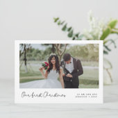 かわいいお洒落初めてのクリスマス写真 招待状 (スタンド正面)