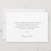 かわいいお洒落初めてのクリスマス写真 招待状 (裏面)