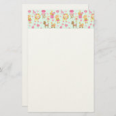 かわいいお洒落動物のおもちゃステーション 便箋 (正面/裏面)