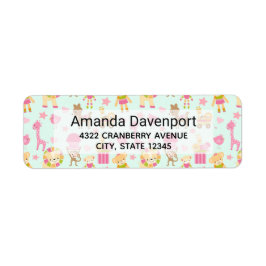 かわいいお洒落動物のおもちゃラベル ラベル