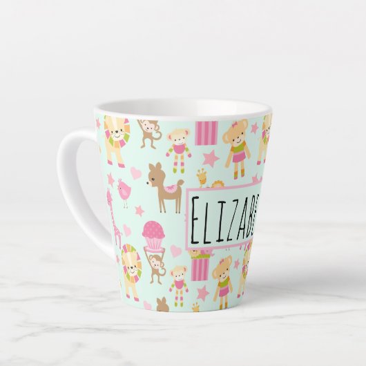 かわいいお洒落動物のおもちゃ カフェラテマグ (左アングル)