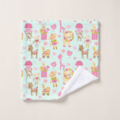 かわいいお洒落動物のおもちゃ バスタオルセット (ウォッシュタオル)