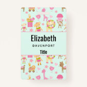 かわいいお洒落動物のおもちゃ バッジ (裏面)