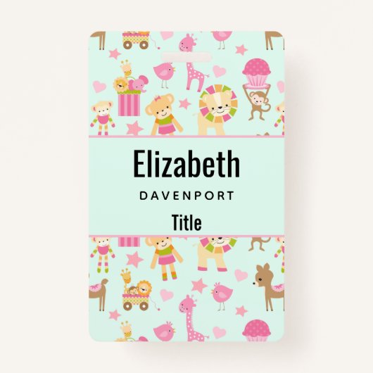 かわいいお洒落動物のおもちゃ バッジ (裏面)