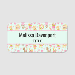 かわいいお洒落動物のおもちゃ 名札