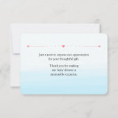 かわいいお洒落動物園の動物アーク赤ちゃんシャワー感謝してい 招待状 (裏面)