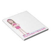 かわいいお洒落女の子らしい女の子漫画スケッチ ノートパッド (アングル)