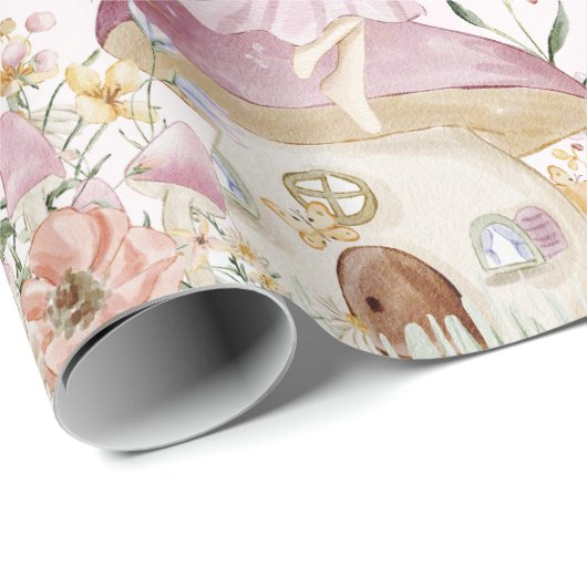かわいいお洒落妖精の山花園牧草地 ラッピングペーパー (ロールコーナー)