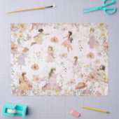 かわいいお洒落妖精の山花園牧草地 薄葉紙 (クラフト)