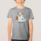 かわいいお洒落幽霊牛 トライブレンドＴシャツ (正面)