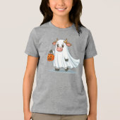 かわいいお洒落幽霊牛 トライブレンドＴシャツ (正面)