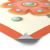 かわいいお洒落感謝トンボフローラ ポスター (角)