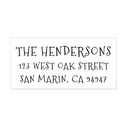 かわいいお洒落手書き差出人住所 セルフインキングスタンプ (デザイン)