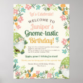 かわいいお洒落格言ファースト誕生日へようこそ ポスター (正面)