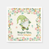 かわいいお洒落格言ファースト誕生日フローラ スタンダードカクテルナプキン (正面)