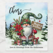 かわいいお洒落格言マジカルクリスマス ワインラベル (シングルラベル)