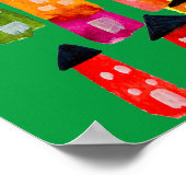 かわいいお洒落水彩住宅 ポスター (角)