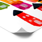 かわいいお洒落水彩住宅 ポスター (角)