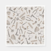 かわいいお洒落水彩建築ツール スタンダードランチョンナプキン (正面)