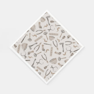 かわいいお洒落水彩建築ツール スタンダードランチョンナプキン