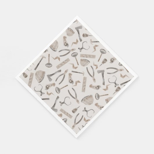かわいいお洒落水彩建築ツール スタンダードランチョンナプキン (角)