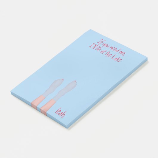 かわいいお洒落水海ガーリーピンクの足指 ポストイット (アングル)