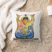 かわいいお洒落混乱フクロウ クッション (ブランケット)