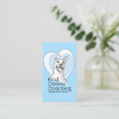 かわいいお洒落犬のトレーナー 名刺 (スタンド正面)