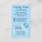 かわいいお洒落犬のトレーナー 名刺 (裏面)