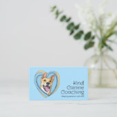 かわいいお洒落犬のトレーナー 名刺 (スタンド正面)