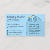 かわいいお洒落犬のトレーナー 名刺 (裏面)