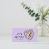 かわいいお洒落犬のトレーナー 名刺 (スタンド正面)