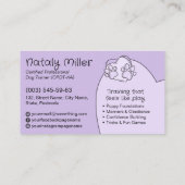 かわいいお洒落犬のトレーナー 名刺 (裏面)