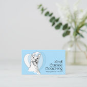 かわいいお洒落犬のトレーナー 名刺 (スタンド正面)