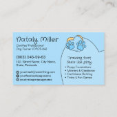 かわいいお洒落犬のトレーナー 名刺 (裏面)