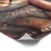 かわいいお洒落猫のハート子供部屋印刷可能 ポスター (角)