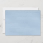 かわいいお洒落男の赤ちゃんシンプルデニムブルー 案内状 (裏面)